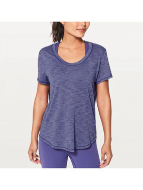 Lululemon Meant to Move Workout Tee Purple Size 6 Athletic Top